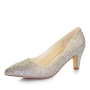 Evening shoes White Lady 925 Champagne with rhinestones