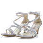 Evening shoes White Lady 865 silver with glitter