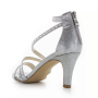 Evening shoes White Lady 865 silver with glitter