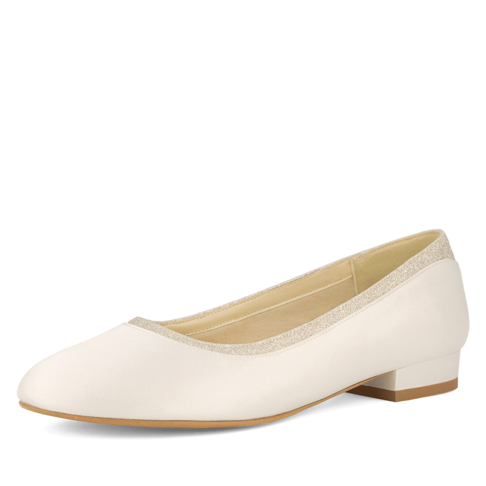 Свадебные атласные туфли Avalia ROMY Ivory