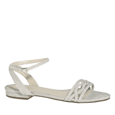 Bridal shoes Rainbow Club Faye silver metallic