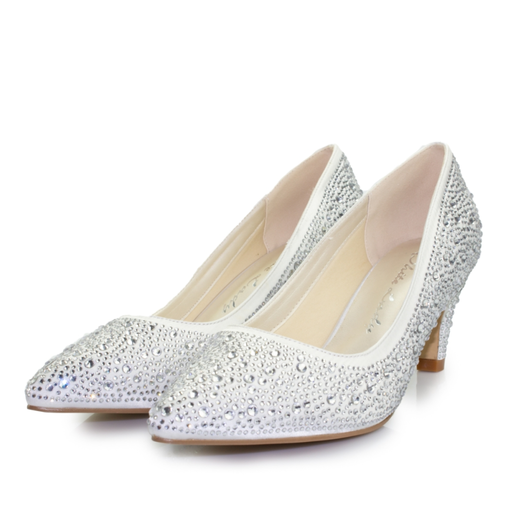 Wedding shoes White Lady 925 Ivory with rhinestones