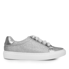 White Lady 933 silver sneaker with glitter