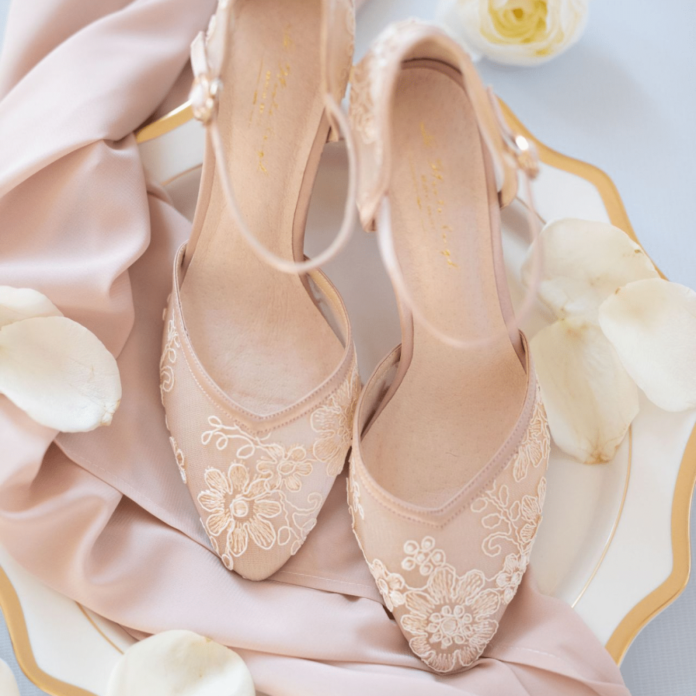 Wedding shoes nude hot sale