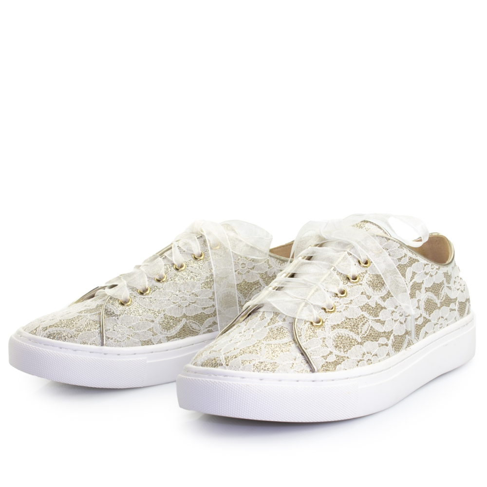 White Lady 937 Champagne lace sneaker