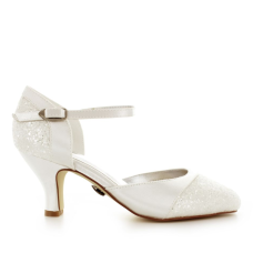 Wedding shoes White Lady 701 Ivory Satin Glitter