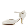 Wedding shoes White Lady 701 Ivory Satin Glitter
