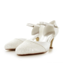 Wedding shoes White Lady 701 Ivory Satin Glitter