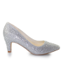 Evening shoes White Lady 925 silver with rhinestones