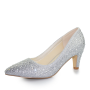 Evening shoes White Lady 925 silver with rhinestones