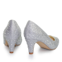Evening shoes White Lady 925 silver with rhinestones
