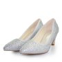Evening shoes White Lady 925 silver with rhinestones
