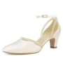 Свадебные атласные туфли Avalia LUNA Ivory