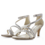 White Lady 865 Champagne evening shoes with glitter