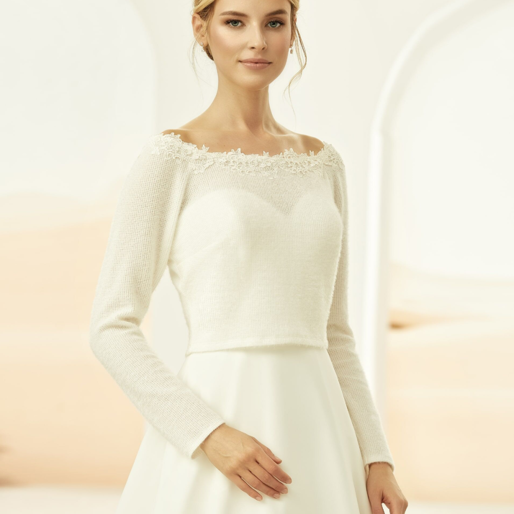 Cashmere bolero wedding top