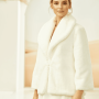 Avalia E315 imitation fur bridal jacket