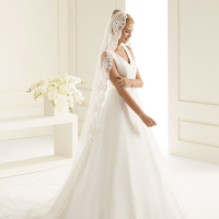 Veil with lace edge Avalia S200