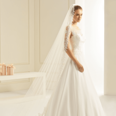 Veil with lace edge Avalia S202
