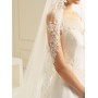 Veil with lace edge Avalia S202