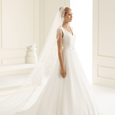 Veil with lace edge Avalia S161