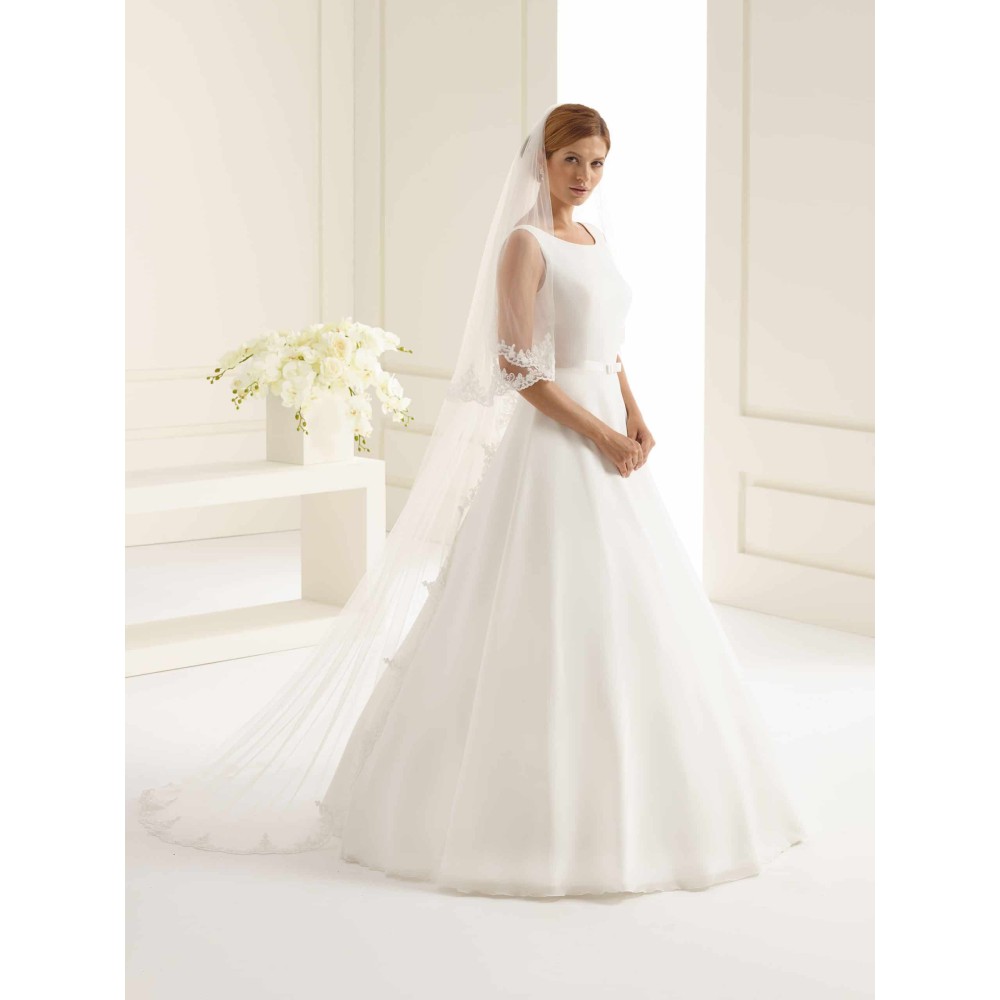 Veil with lace edge Avalia S164
