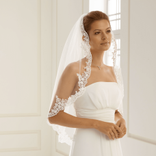 Veil with lace edge Avalia S103