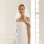 Veil with lace edge Avalia S106
