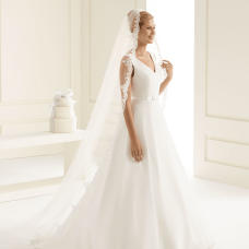 Veil with lace edge Avalia S129