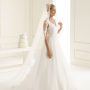 Veil with lace edge Avalia S129