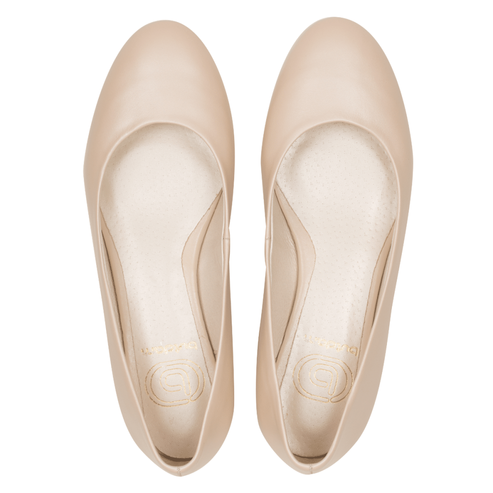 Bride ballerinas Bea leather cream