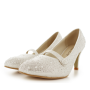 Wedding shoes White Lady 824 Ivory with pearls