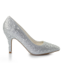 Evening shoes White Lady 920 silver with rhinestones