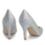 Evening shoes White Lady 920 silver with rhinestones