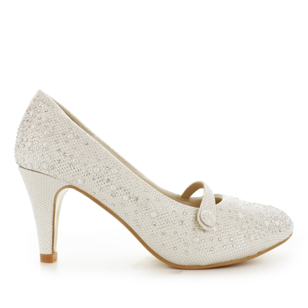 Wedding shoes White Lady 824 Ivory with pearls