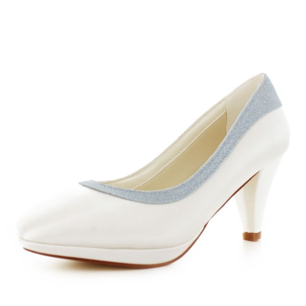 Свадебные атласные туфли White Lady 838