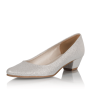 Bridal shoes comfortable Stacy silver glitter