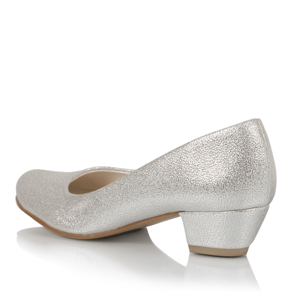 High heel shoes | Bridal shoes comfortable Stacy silver glitter