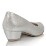 Bridal shoes comfortable Stacy silver glitter