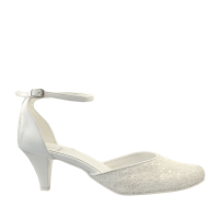 Wedding shoes Kira white with pearls