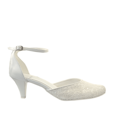 Wedding shoes Kira white with pearls