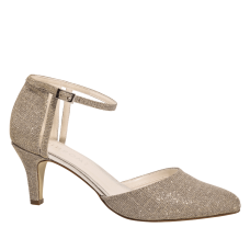 Bridal shoes Rainbow Club Sarina gold metallic