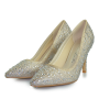 Evening shoes White Lady 920 Champagne with rhinestones