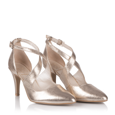 Bridal shoes Ida gold pointed