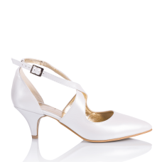 Wedding shoes Alice leather white-gold