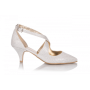 Wedding shoes Alice fabric white-gold