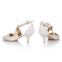 Wedding shoes Alice fabric white-gold