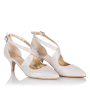 Wedding shoes Alice fabric white-gold