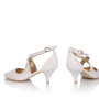 Wedding shoes Alice fabric white-gold