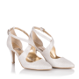Bridal shoes Ida fabric white-gold