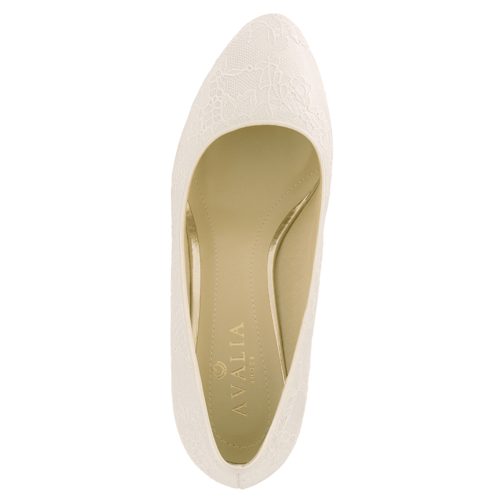 Свадебные атласные туфли Avalia LARA Ivory